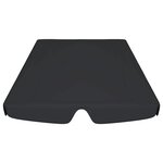 vidaXL Toit de rechange de balançoire noir 188/168x145/110 cm