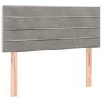 vidaXL Sommier à lattes de lit et matelas Gris clair 120x200cm Velours