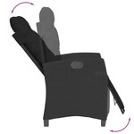 vidaXL Ensemble à manger de jardin avec coussins 3 Pièces Noir