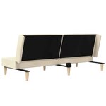 vidaXL Canapé-lit à 2 places crème tissu