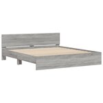 vidaXL Cadre de lit avec tête de lit sonoma gris 200x200 cm