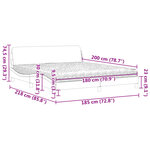 vidaXL Lit avec matelas bleu 180x200 cm velours