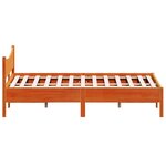 vidaXL Cadre de lit sans matelas cire marron 140x200cm bois pin massif