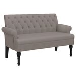 vidaXL Banc avec dossier taupe 120x62x75 5 cm tissu