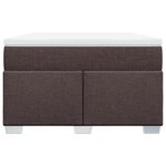 vidaXL Sommier à lattes de lit et matelas marron foncé 120x190cm tissu