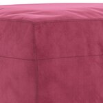 vidaXL Ensemble de canapés 3 Pièces avec coussins rouge bordeaux velours