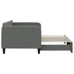 vidaXL Lit de jour avec lit gigogne gris foncé 90x200 cm tissu