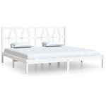 vidaXL Cadre de lit Blanc Bois de pin massif 200x200 cm