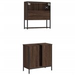 vidaXL Ensemble de meubles de salle de bain 2 Pièces Chêne marron