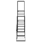 vidaXL Support pour plantes 94 5x25x88 cm Noir Métal