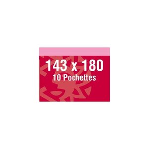 Pochettes double soudure 143 x 180 mm pour bloc Cinémathèque. Fond - Noir