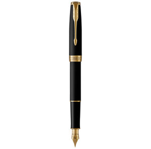 PARKER Sonnet Stylo plume noir mat  Plume fine  encre noire  Coffret cadeau