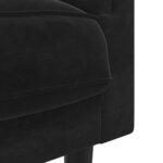 vidaXL Canapé avec coussins 3 places noir velours