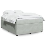 vidaXL Sommier à lattes de lit et matelas Gris clair 140x190cm Velours