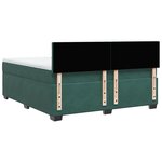 vidaXL Sommier à lattes de lit et matelas Vert foncé 180x200cm Velours