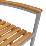 vidaXL Ensemble de salle à manger de jardin 7 pièces en bois massif d'acacia et métal