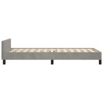 vidaXL Cadre de lit avec tête de lit Gris clair 90x190 cm Velours