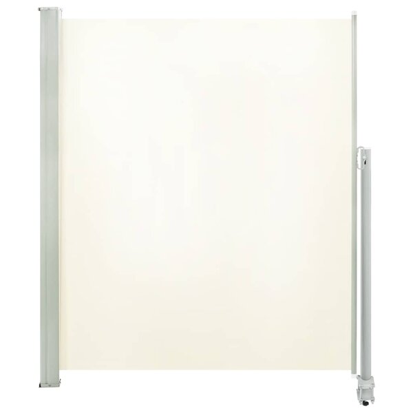vidaXL Auvent latéral rétractable de patio 160 x 300 cm Blanc cassé