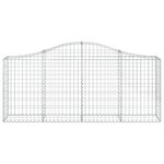vidaXL Paniers à gabions arqués 20 Pièces 200x30x80/100 cm Fer galvanisé