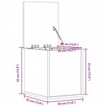 vidaXL Boîte de rangement blanc 30x35x35 cm bois d'ingénierie