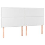 vidaXL Sommier à lattes de lit avec matelas Blanc 180x200cm Similicuir