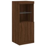 vidaXL Buffet avec lumières LED chêne marron 41x37x100 cm