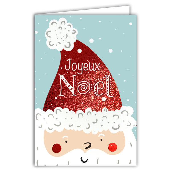 61-5839 Carte Joyeux Noël avec enveloppe blanche 12x17 5cm