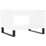 vidaXL Table basse blanc 60x50x40 cm bois d'ingénierie