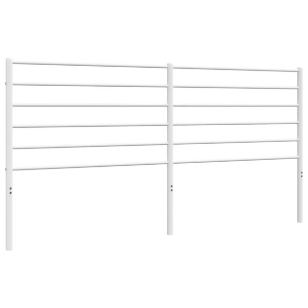 vidaXL Tête de lit métal blanc 180 cm