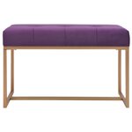vidaXL Banc 80 cm Violet Velours