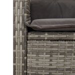 vidaXL Ensemble à manger de jardin 5 Pièces avec coussins Gris
