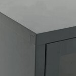 vidaXL Meuble TV Anthracite 105x35x52 cm Acier et verre