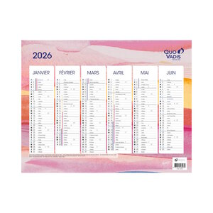 Calendrier Mural 2026 - 12 Mois - 27 x 21 cm - Fantaisie