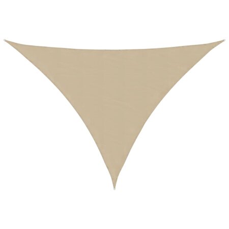 vidaXL Voile de parasol tissu oxford triangulaire 3 5x3 5x4 9 m beige