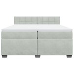 vidaXL Sommier à lattes de lit et matelas Gris clair 200x200cm Velours
