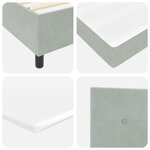 lit box spring vidaXL avec matelas gris clair super king en velours