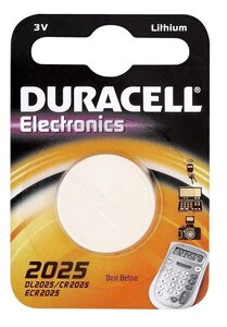 Blister de 1 pile bouton lithium 'Electronics' DL2025 (CR2025) DURACELL