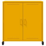 vidaXL Buffet jaune moutarde 68 5x39x72 cm acier laminé à froid