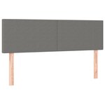 vidaXL Sommier à lattes de lit avec matelas Gris foncé 140x200cm Tissu