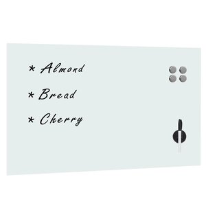 vidaXL Tableau blanc magnétique mural en verre 100 x 60 cm