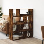 vidaXL Bibliothèque chêne fumé 100x33x125 5 cm bois d'ingénierie