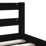 vidaXL Cadre de lit enfant tiroirs noir 80x200 cm bois de pin massif
