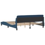 vidaXL Cadre de lit avec tête de lit Bleu 180 x 200 cm Tissu