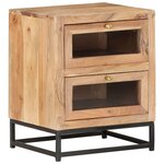 vidaXL Table de chevet 40x30x50 cm Bois d'acacia massif