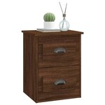 vidaXL Tables de chevet murales 2 Pièces Chêne marron 41 5x36x53 cm