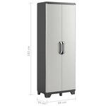 Keter Armoire de rangement polyvalente Gear Noir et gris 182 cm