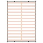 vidaXL Cadre de lit Gris 120x190 cm Petit double Bois massif