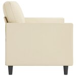 vidaXL Canapé à 2 places Crème 140 cm Similicuir