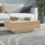 vidaXL Table basse chêne sonoma 90x60x31 cm bois d'ingénierie