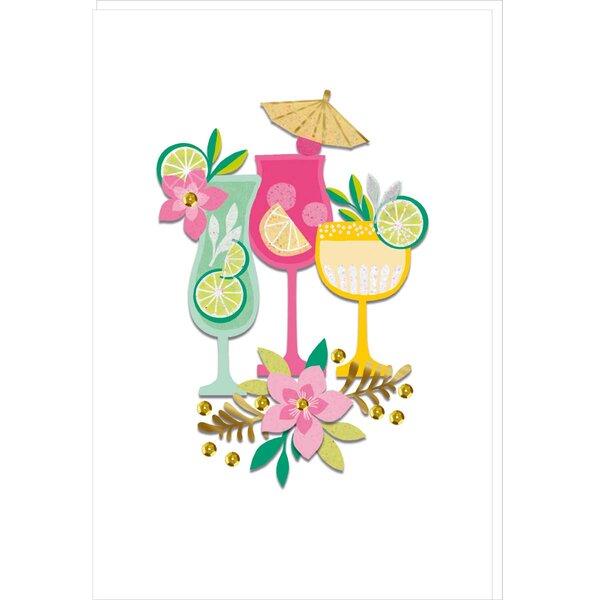 Carte Signature Cocktails Colorés - 11 5 X 17cm - Draeger paris